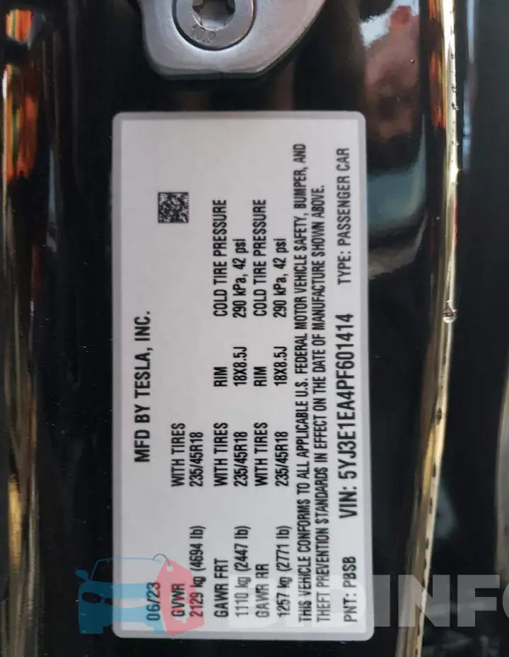 5YJ3E1EA4PF601414 Photo# 12