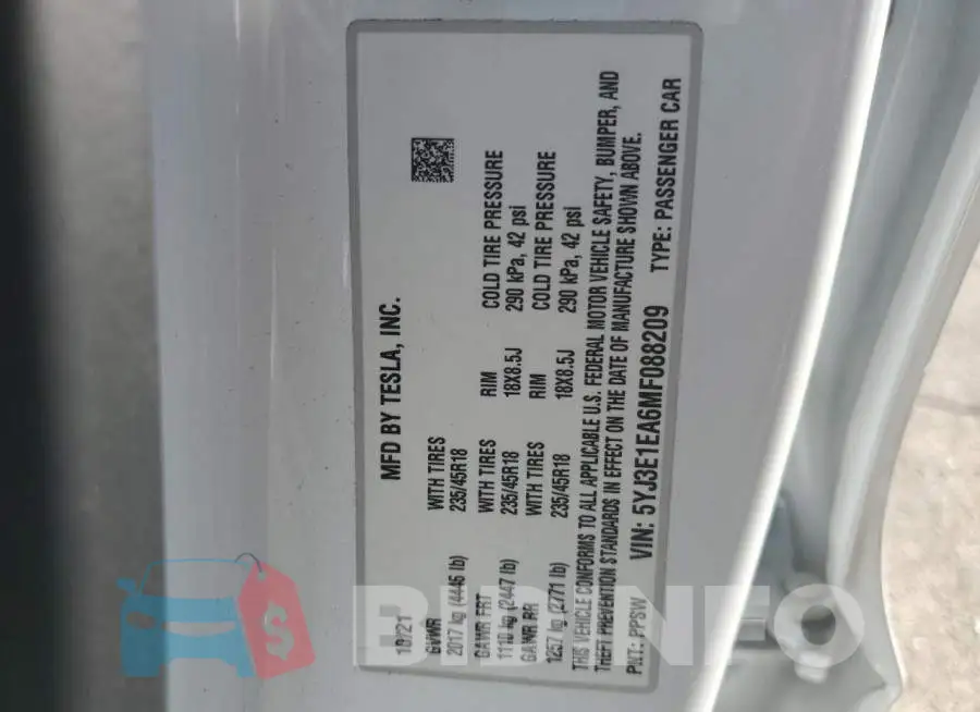 5YJ3E1EA6MF088209 Photo# 12