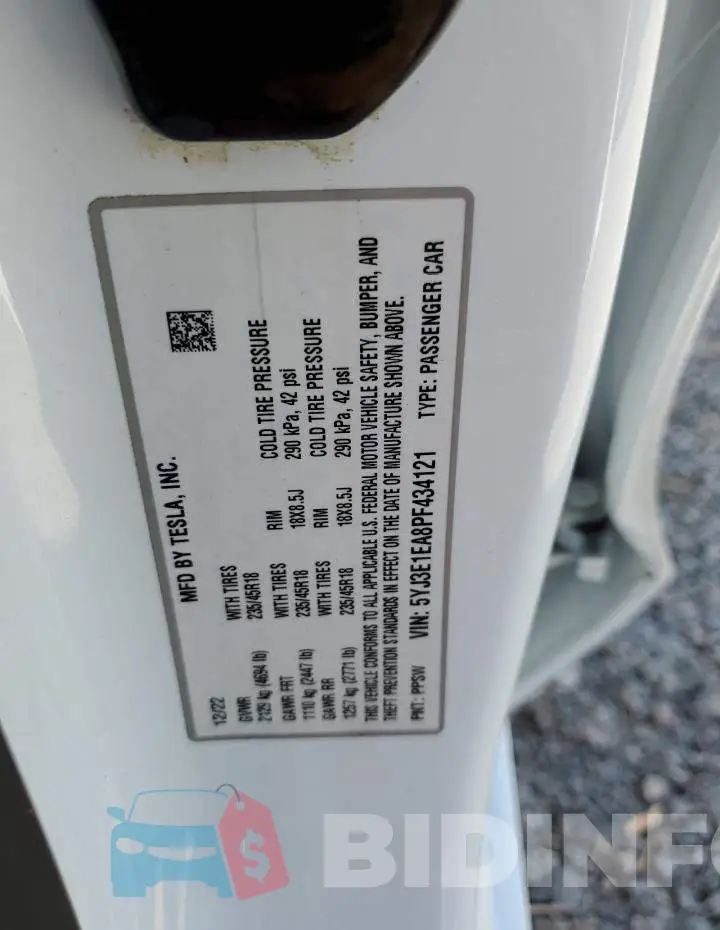 5YJ3E1EA8PF434121 Photo# 12