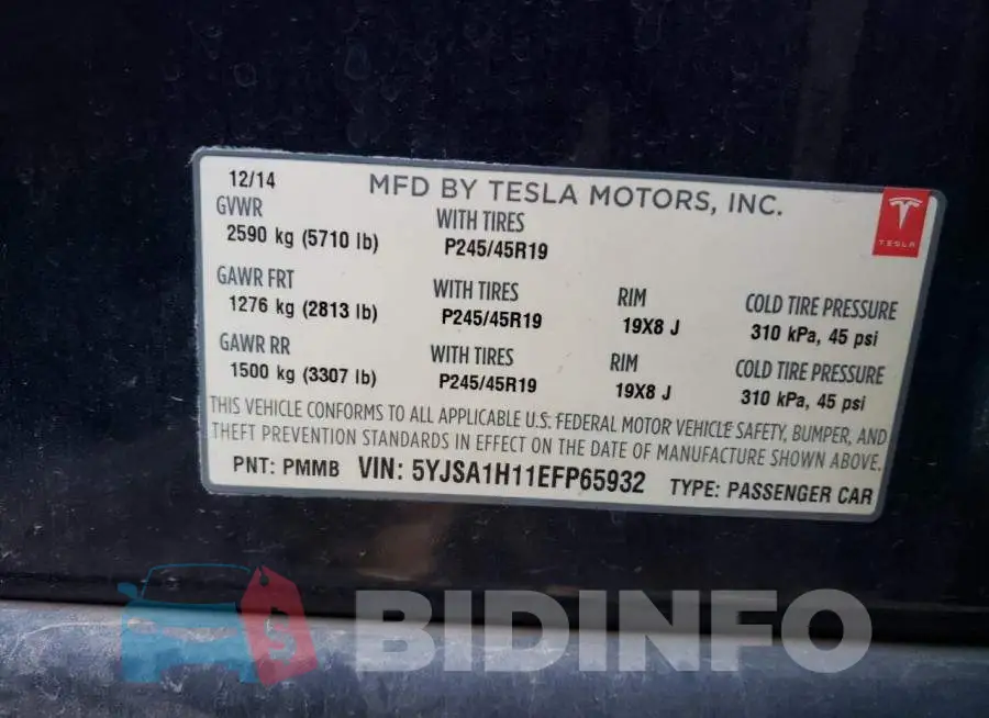 5YJSA1H11EFP65932 Photo# 12