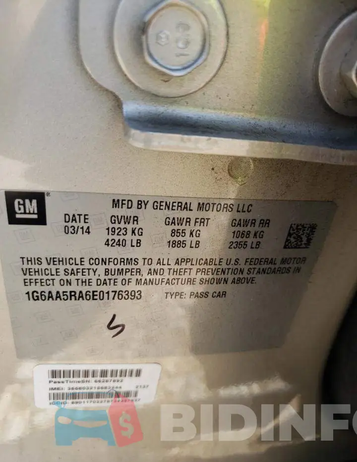 1G6AA5RA6E0176393 Photo# 12
