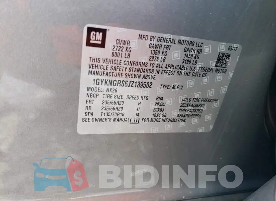 1GYKNGRS6JZ139502 Photo# 13