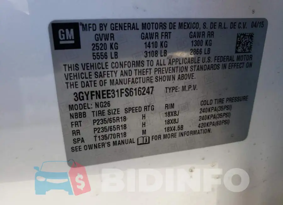 3GYFNEE31FS616247 Photo# 13