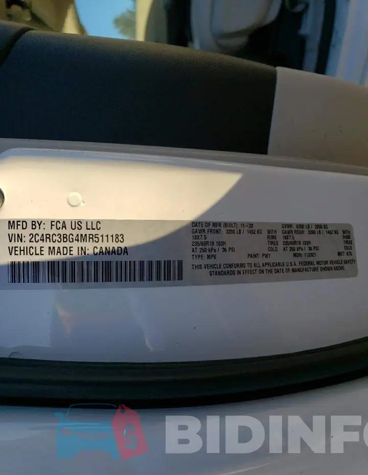 2C4RC3BG4MR511183 Photo# 13