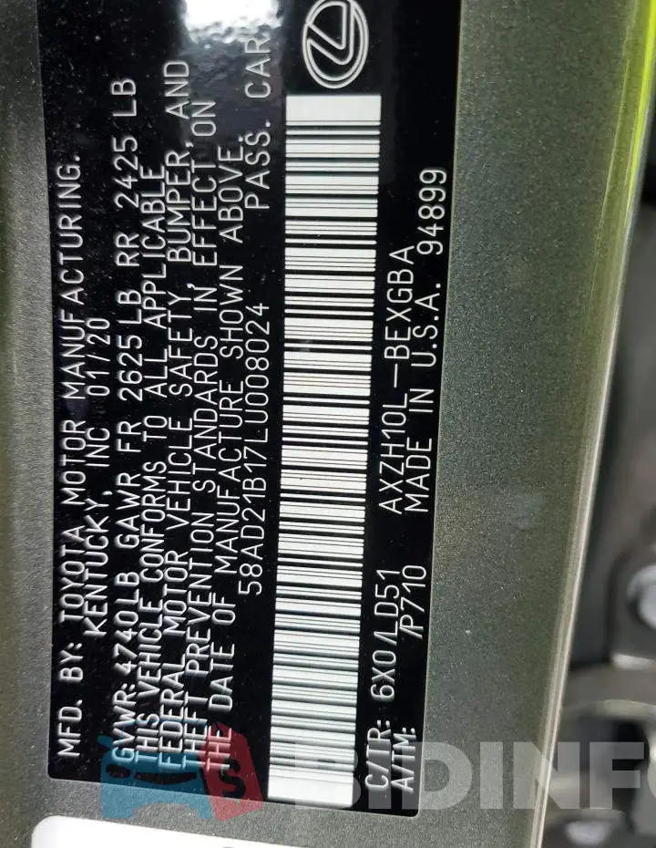 58AD21B17LU008024 Photo# 12