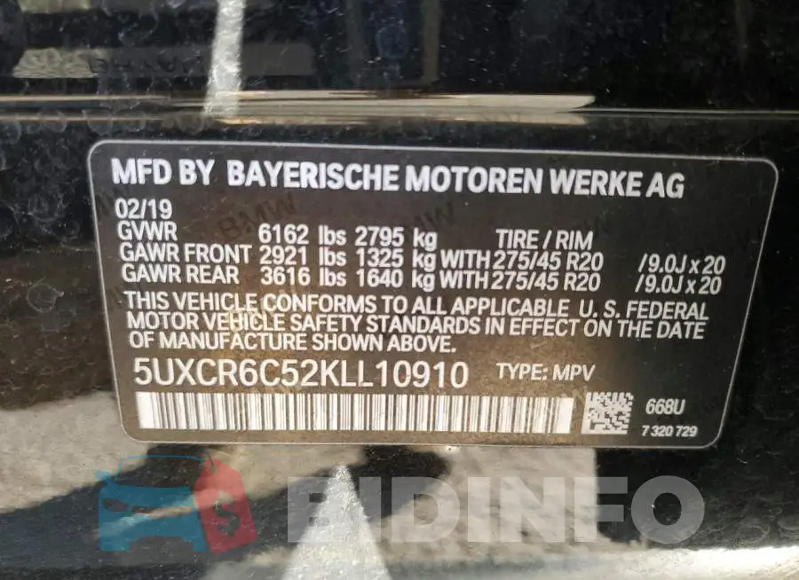 5UXCR6C52KLL10910 Photo# 14