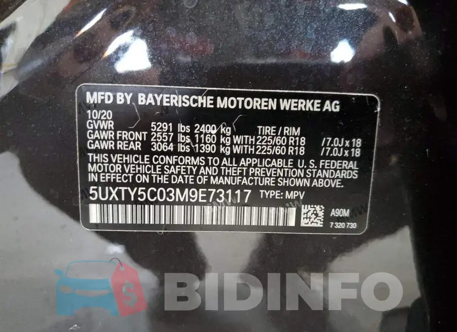 5UXTY5C03M9E73117 Photo# 13