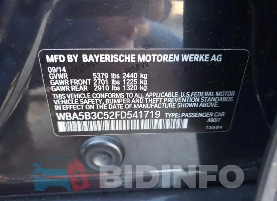WBA5B3C52FD541719 Photo# 12