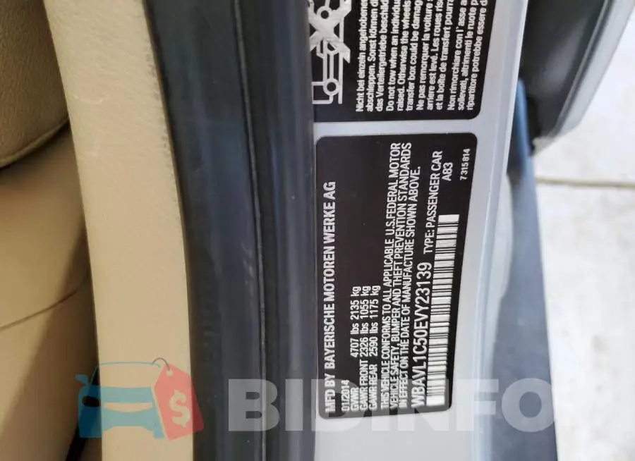 WBAVL1C50EVY23139 Photo# 13