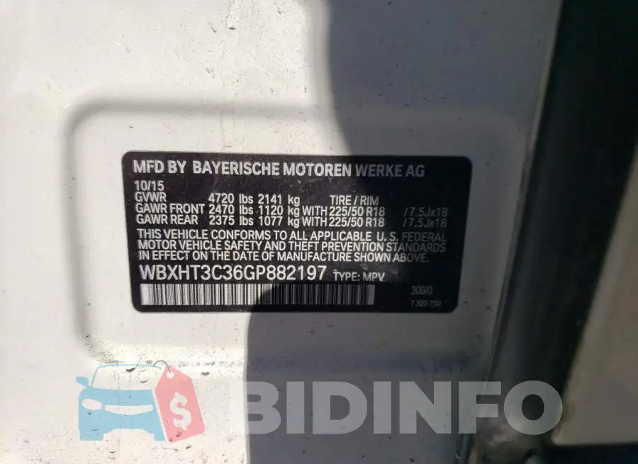 WBXHT3C36GP882197 Photo# 12