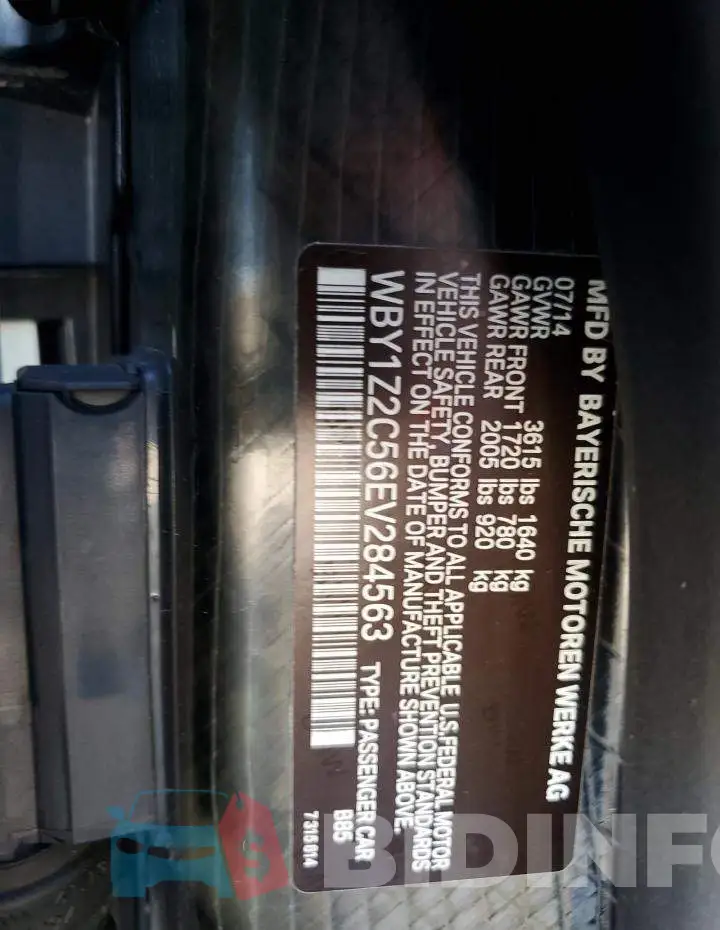 WBY1Z2C56EV284563 Photo# 12