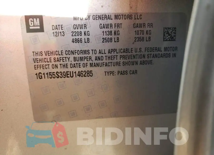 1G1155S39EU146285 Photo# 12