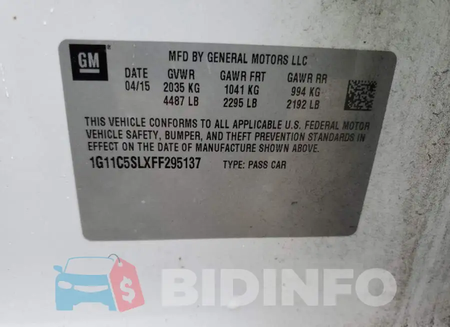 1G11C5SLXFF295137 Photo# 12