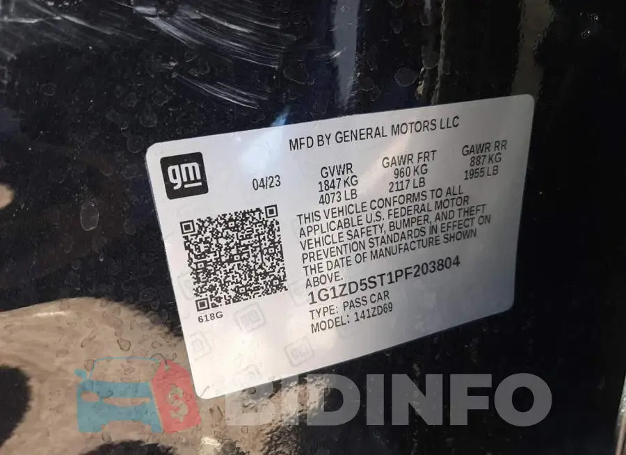 1G1ZD5ST1PF203804 Photo# 13
