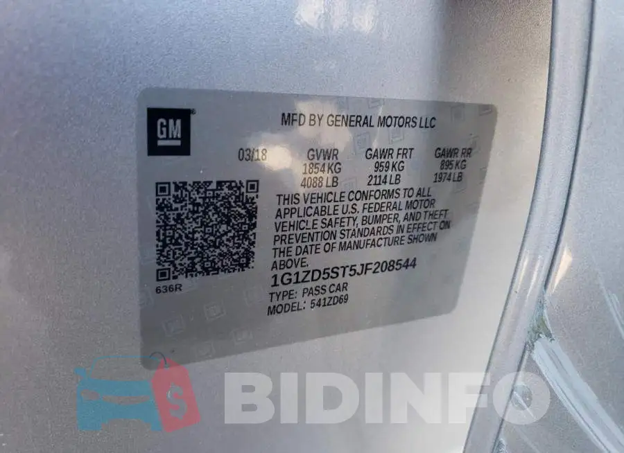 1G1ZD5ST5JF208544 Photo# 12