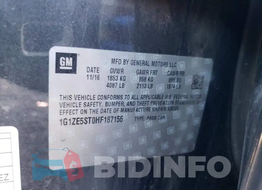 1G1ZE5ST0HF187156 Photo# 12