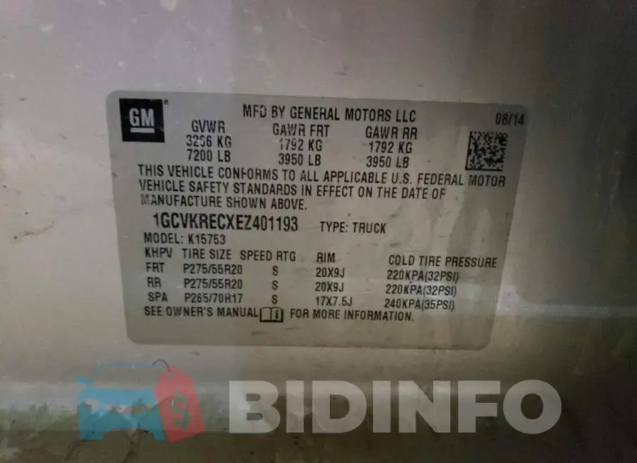 1GCVKRECXEZ401193 Photo# 12