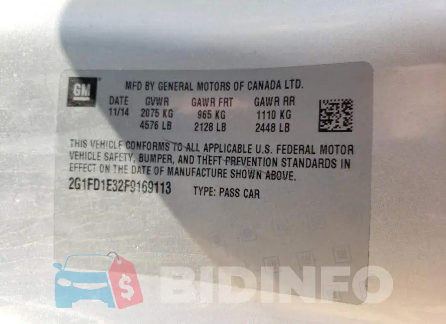 2G1FD1E32F9169113 Photo# 12
