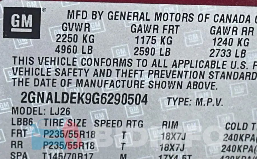 2GNALDEK9G6290504 Photo# 10