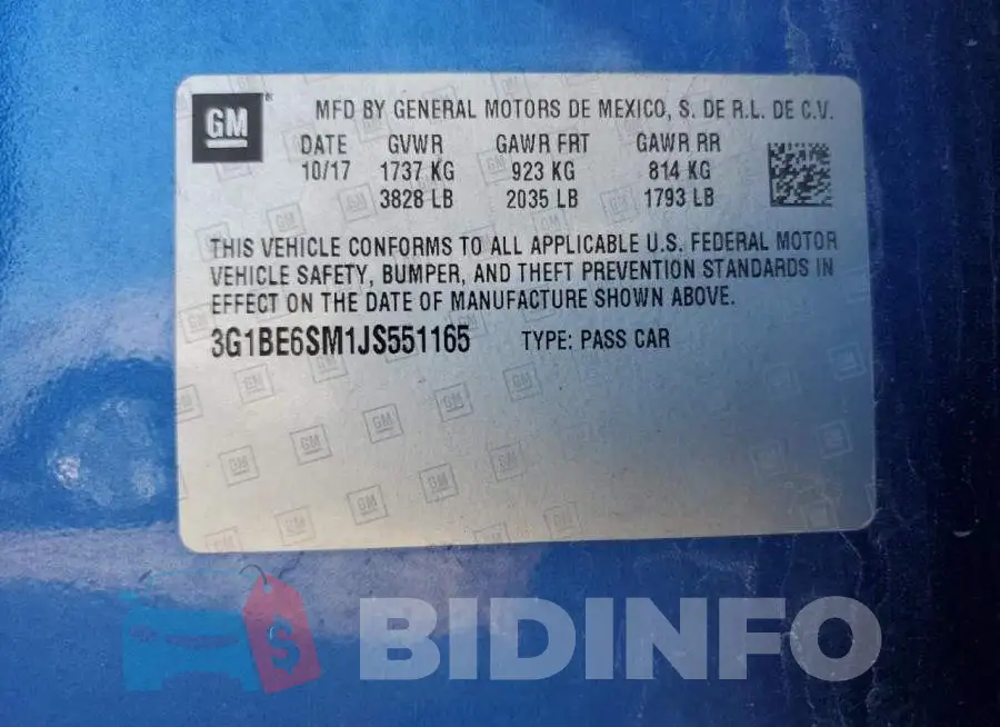 3G1BE6SM1JS551165 Photo# 12
