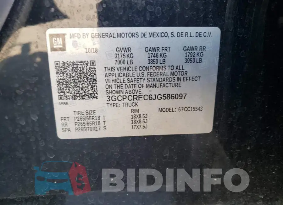 3GCPCREC6JG586097 Photo# 12