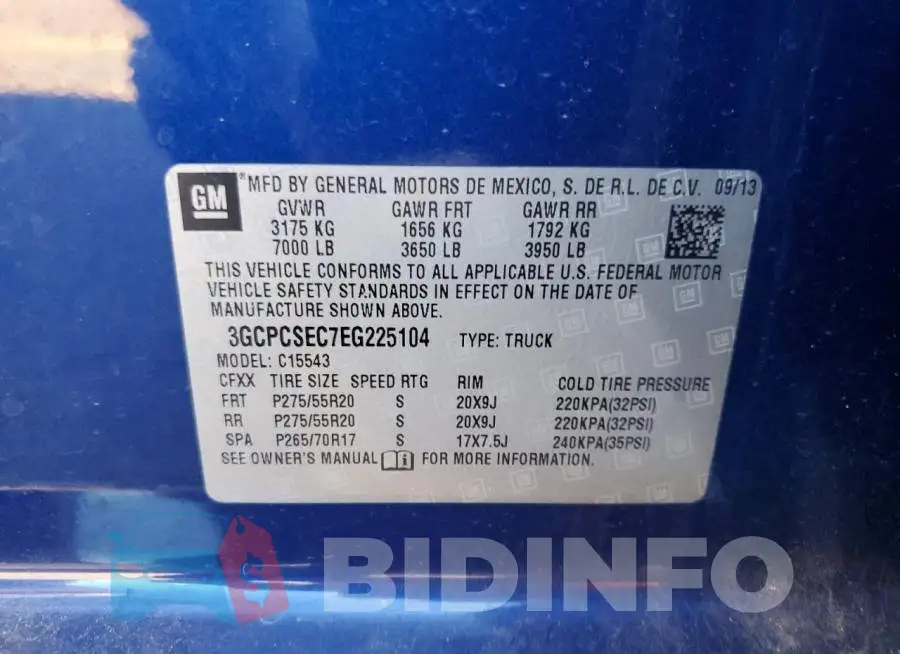 3GCPCSEC7EG225104 Photo# 13
