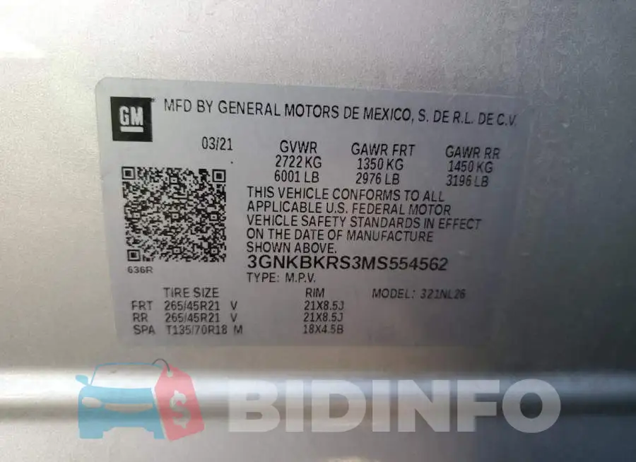 3GNKBKRS3MS554562 Photo# 12