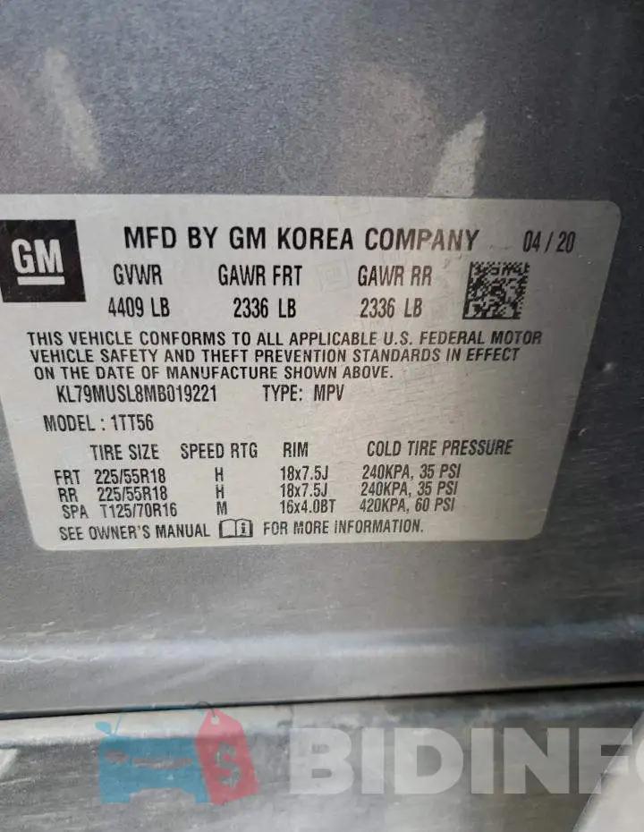 KL79MUSL8MB019221 Photo# 13