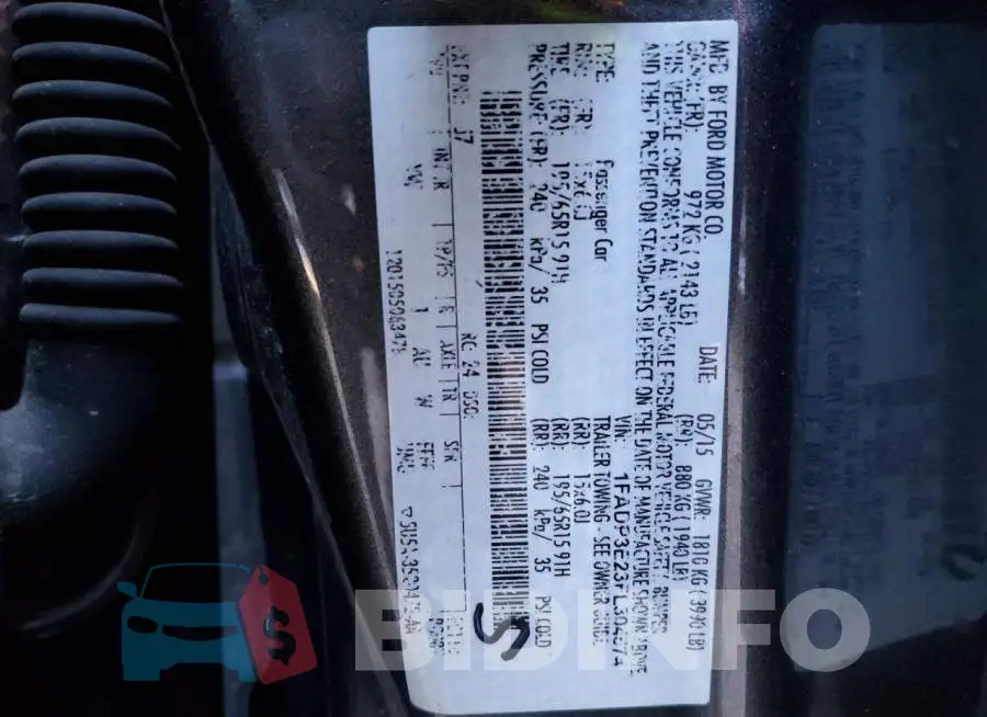 1FADP3E23FL304574 Photo# 12