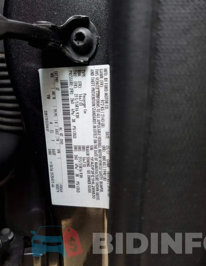 1FADP3FE1HL289830 Photo# 12