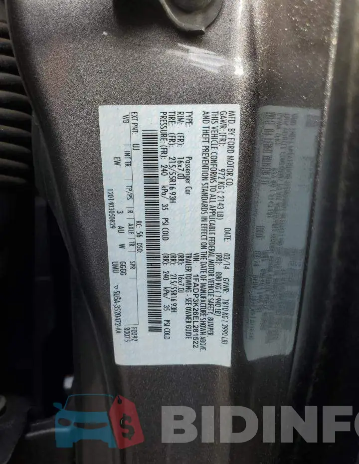 1FADP3K26EL281522 Photo# 12