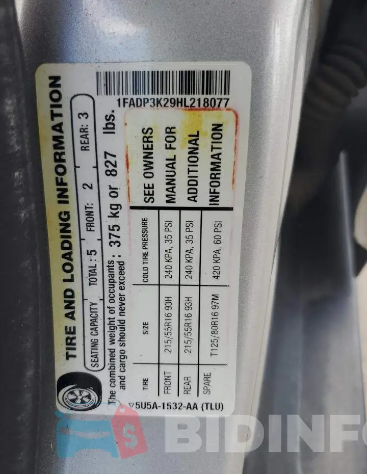 1FADP3K29HL218077 Photo# 12