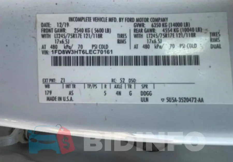 1FD8W3HT6LEC70161 Photo# 10