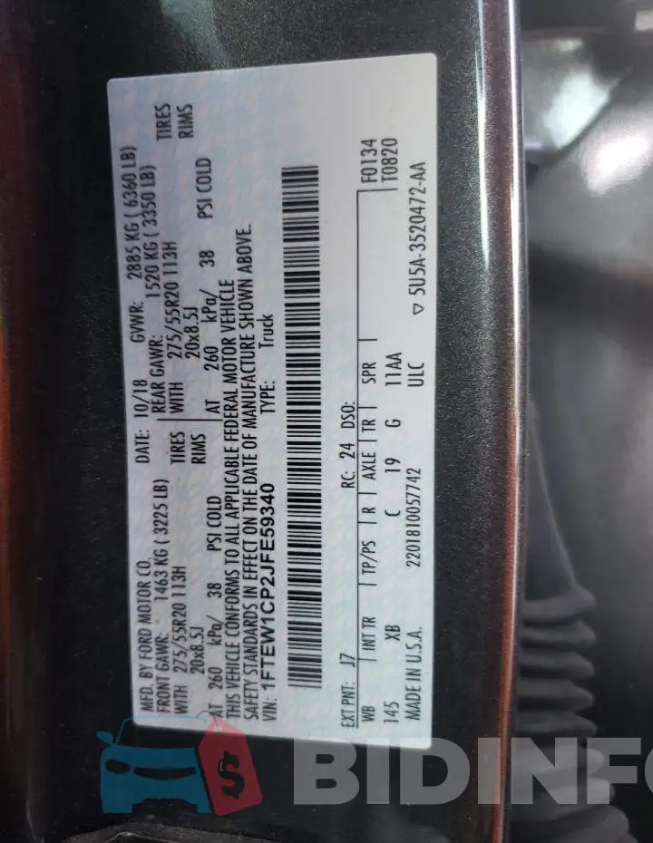 1FTEW1CP2JFE59340 Photo# 12