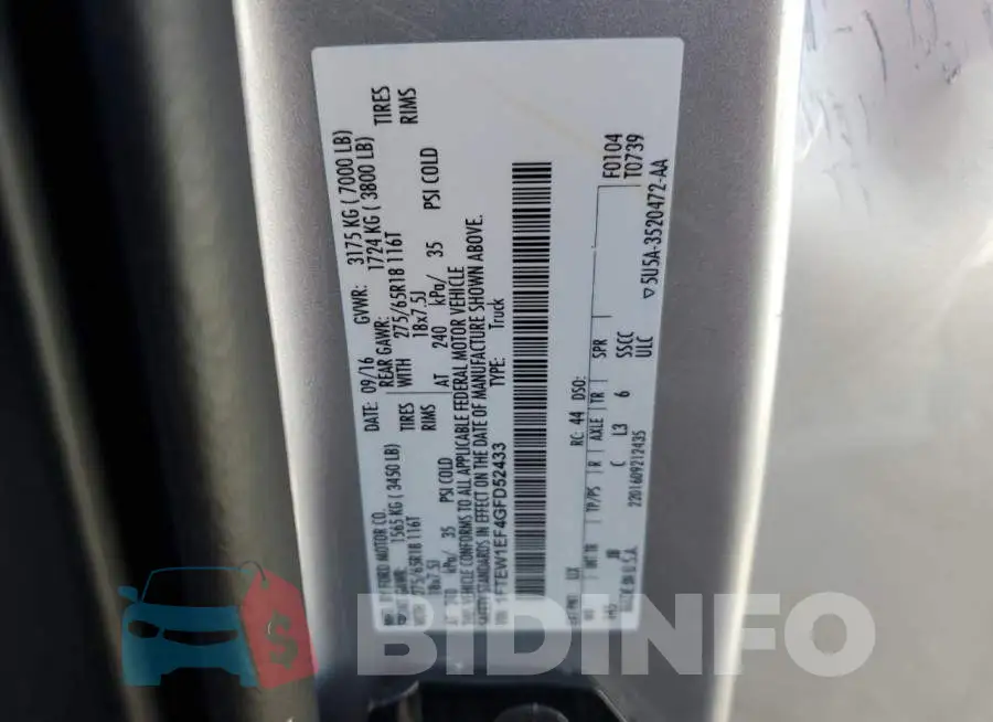 1FTEW1EF4GFD52433 Photo# 12