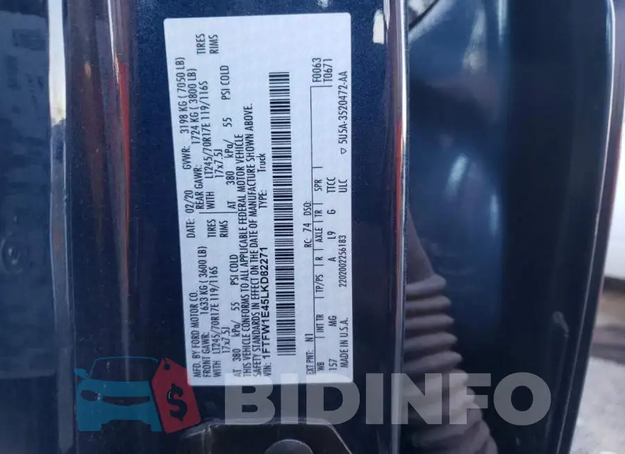 1FTFW1E45LKD82271 Photo# 12