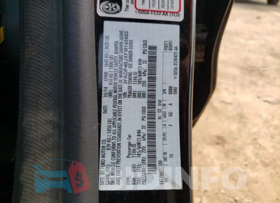 3FADP4BJXFM145603 Photo# 12