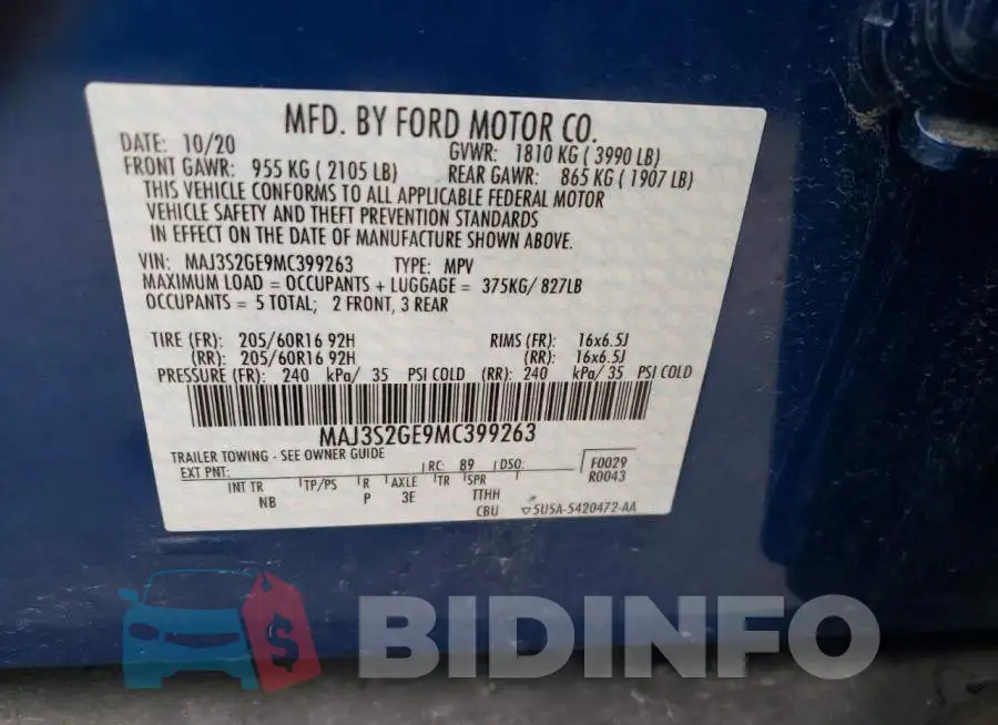 MAJ3S2GE9MC399263 Photo# 12