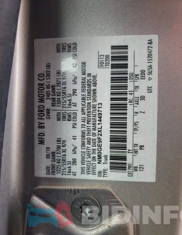 NM0GE9F2XL1449713 Photo# 12
