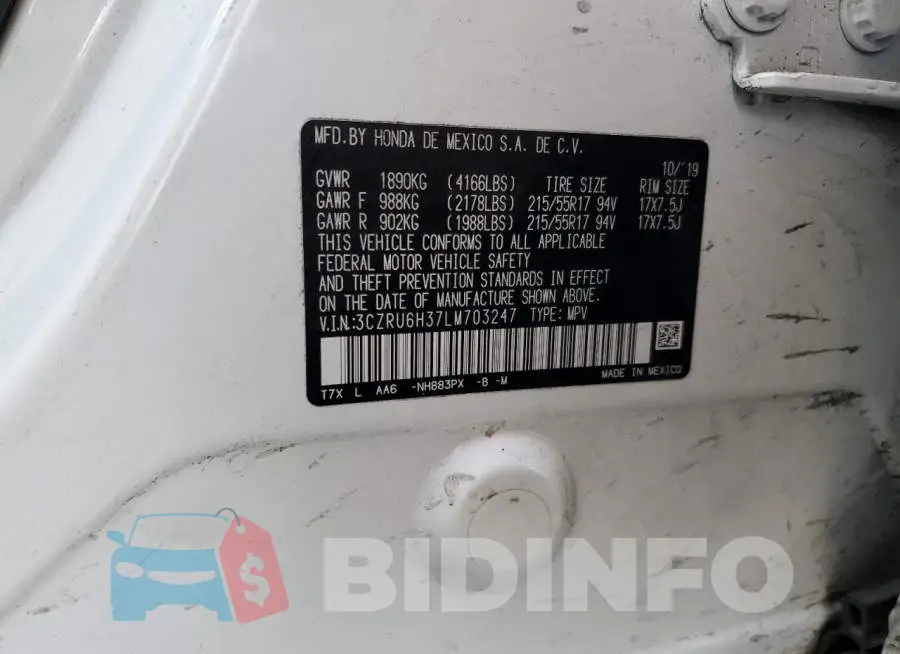 3CZRU6H37LM703247 Photo# 13