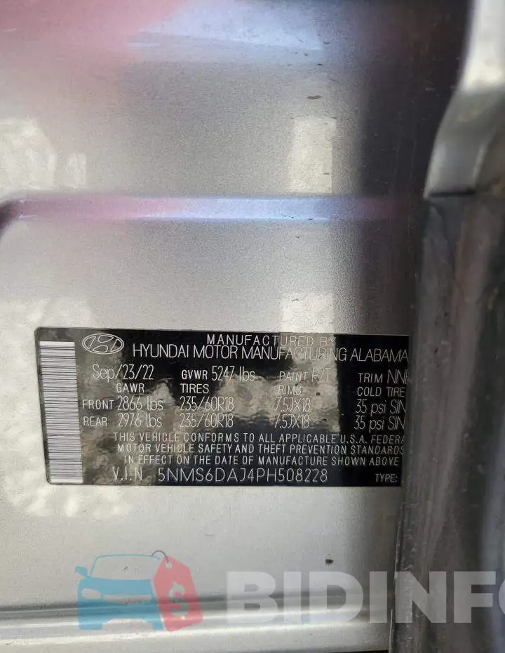 5NMS6DAJ4PH508228 Photo# 13