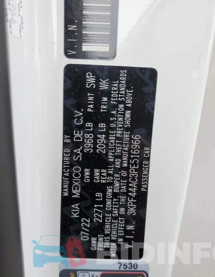 3KPF44AC3PE516966 Photo# 12