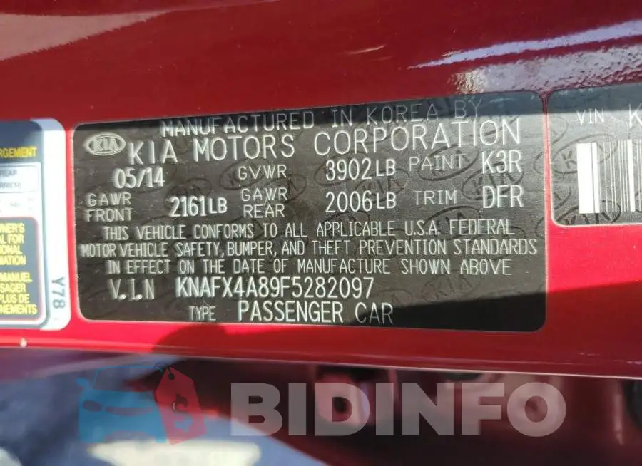 KNAFX4A89F5282097 Photo# 12