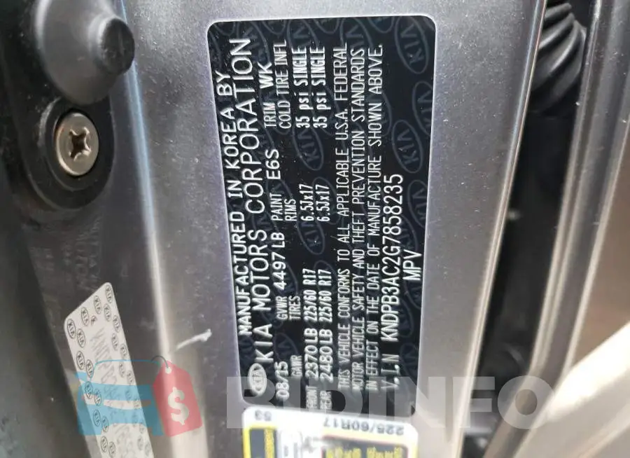 KNDPB3AC2G7858235 Photo# 12