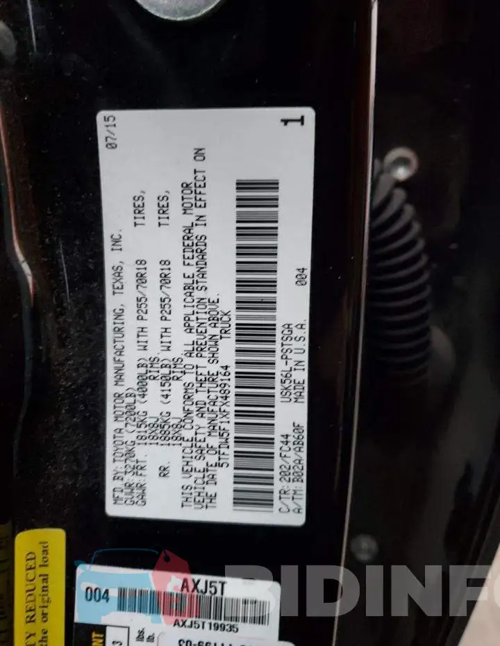 5TFDW5F1XFX489164 Photo# 12