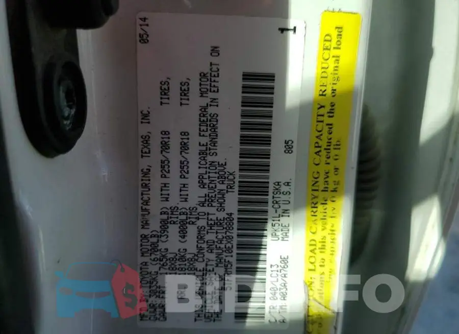 5TFRM5F10EX078804 Photo# 12