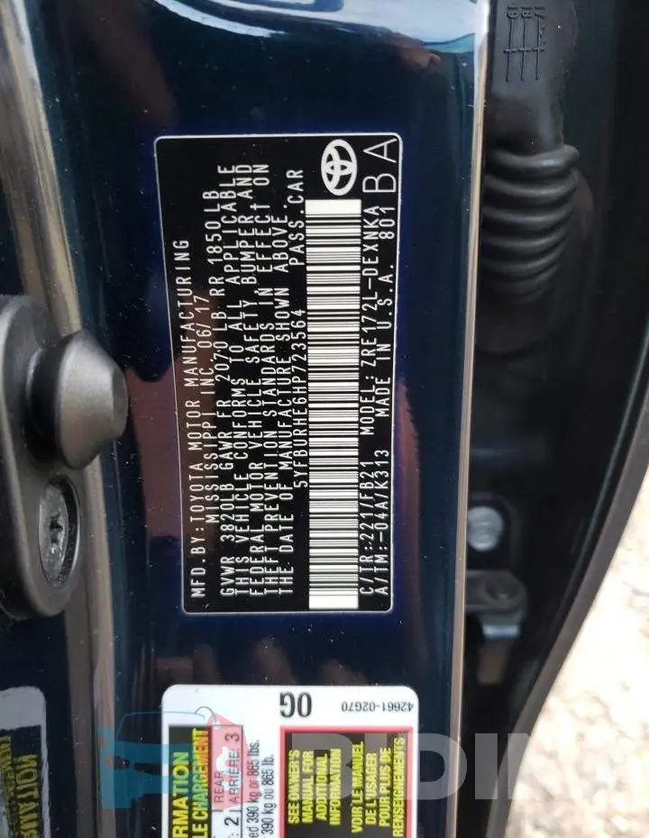 5YFBURHE6HP723564 Photo# 12