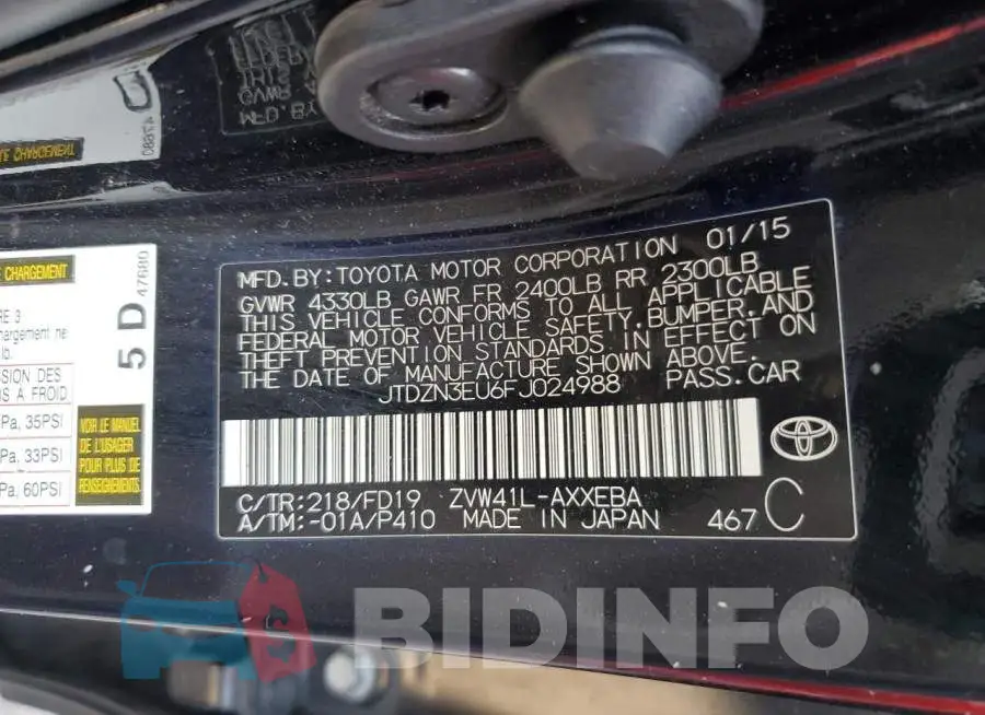 JTDZN3EU6FJ024988 Photo# 12