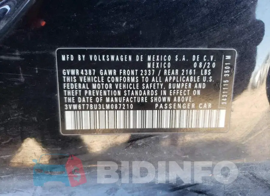 3VW6T7BU3LM087210 Photo# 12