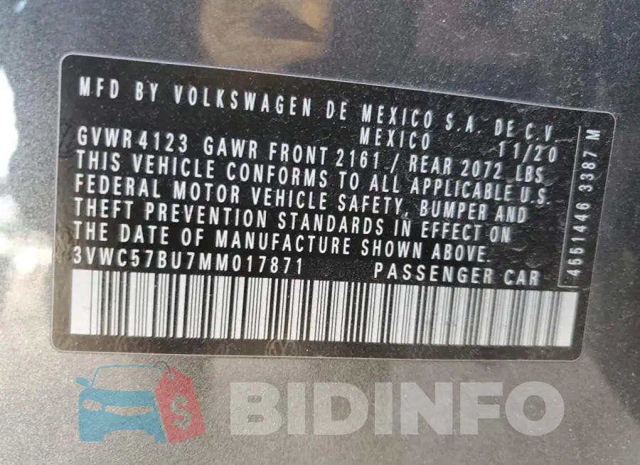 3VWC57BU7MM017871 Photo# 13